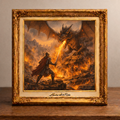 Le combat épique du chevalier et dragon